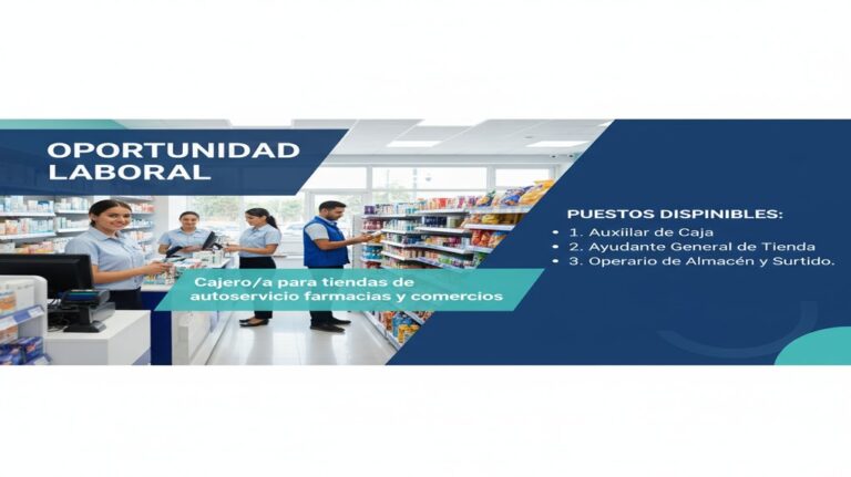 Lee más sobre el artículo Cajero/a para tiendas de autoservicio farmacias y comercios
