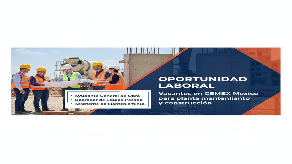 Vacantes en CEMEX Mexico para planta mantenimiento y construccion